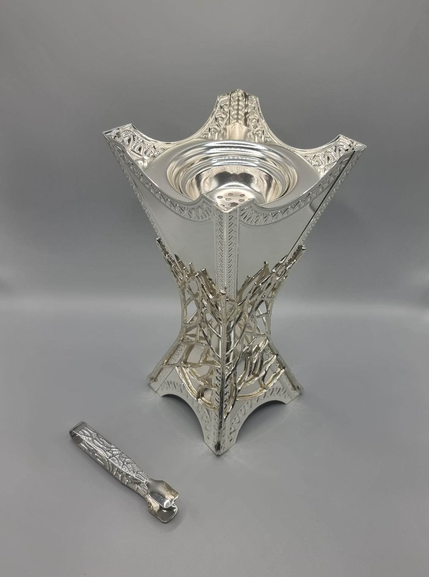 Encensoir en métal – 21x10 cm – Encens (woussoulan - thiouraye / bakhoor, cônes & résines) + pince