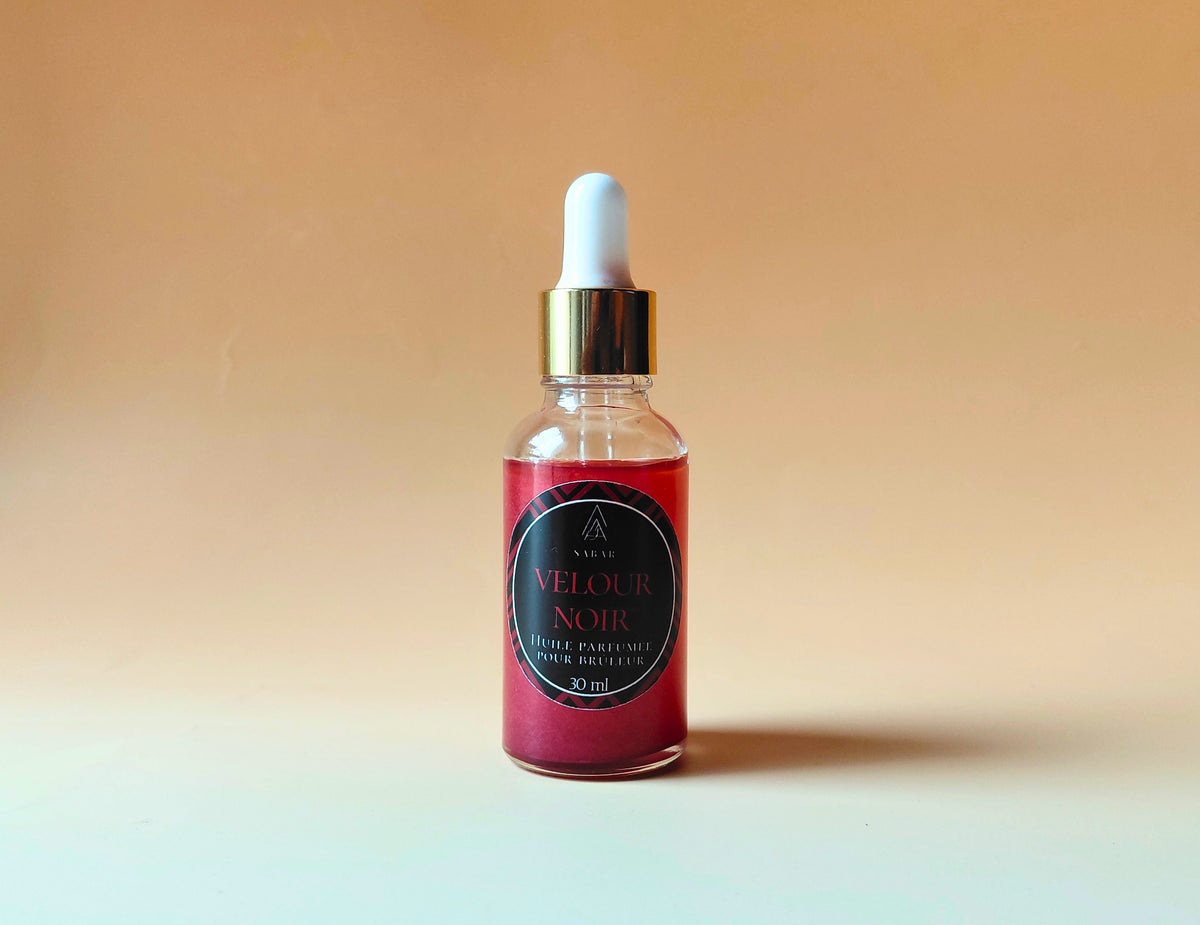 Huile parfumée à brûler - Velours noir - 30 ml