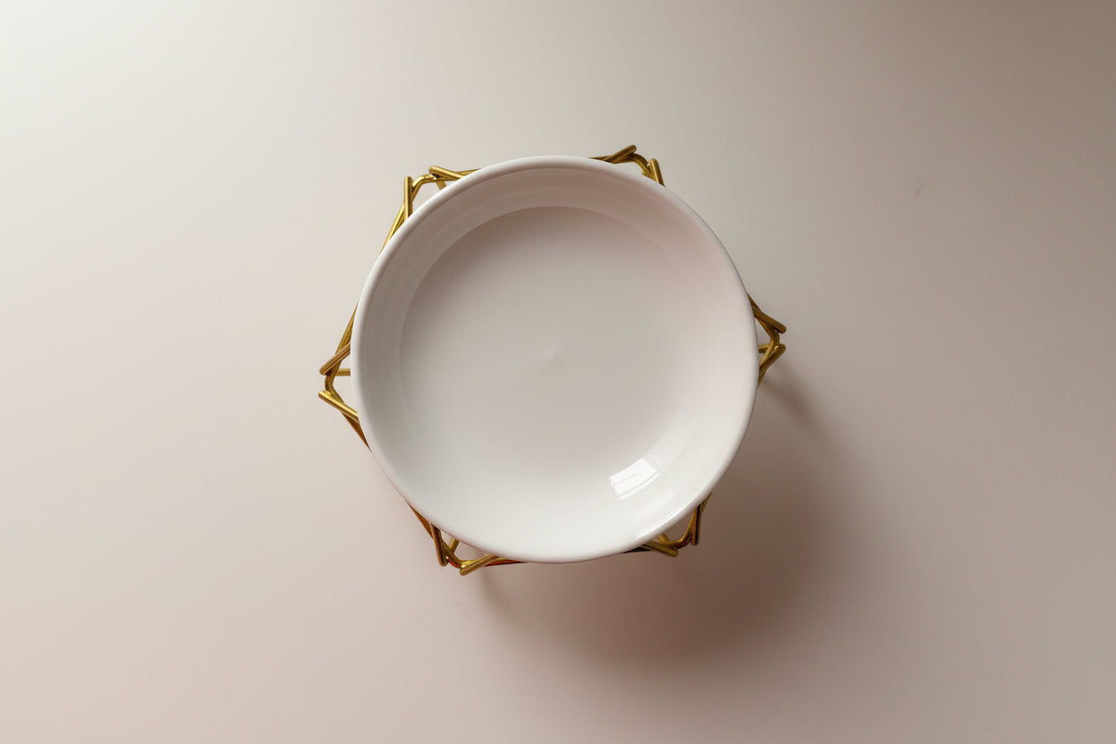 Brûleur de parfum – Structure géométrique - doré