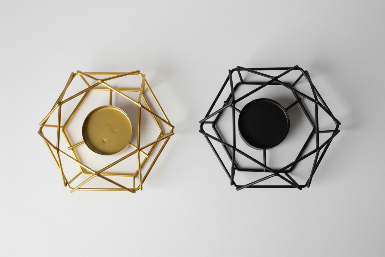 Brûleur de parfum – Structure géométrique - noir