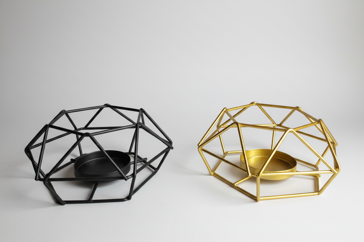 Brûleur de parfum – Structure géométrique - noir