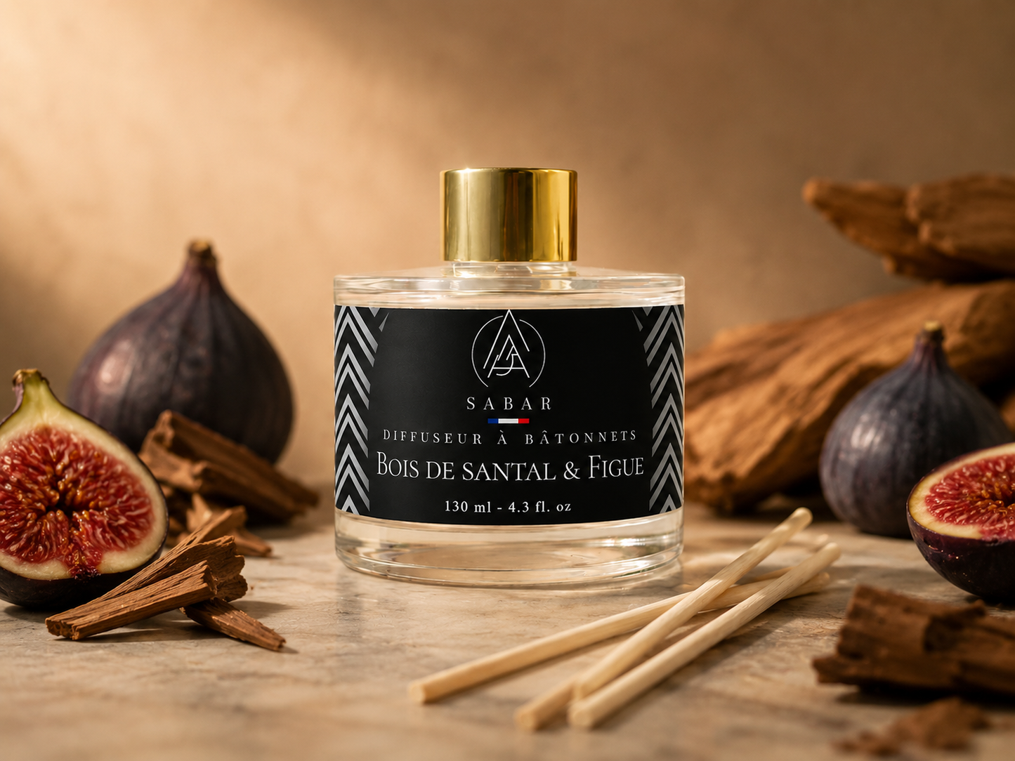 Diffuseur à batonnets - Figue & Bois de Santal - 130 ml