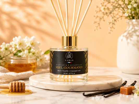 Diffuseur à batonnets - Miel Gourmand - 130 ml