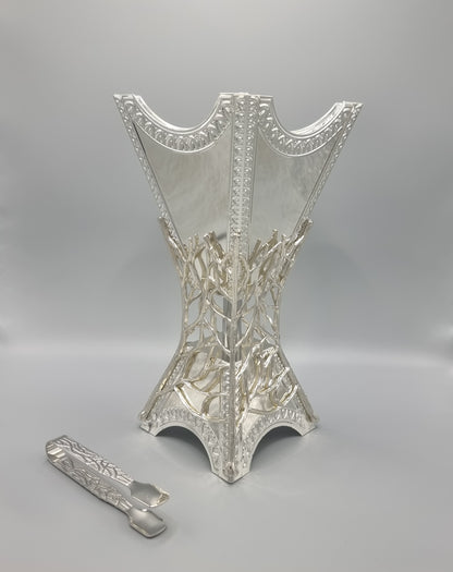 Encensoir en métal – 21x10 cm – Encens (woussoulan - thiouraye / bakhoor, cônes & résines) + pince