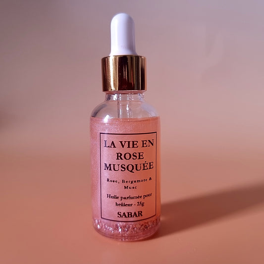 Huile parfumée - La vie en rose musquée