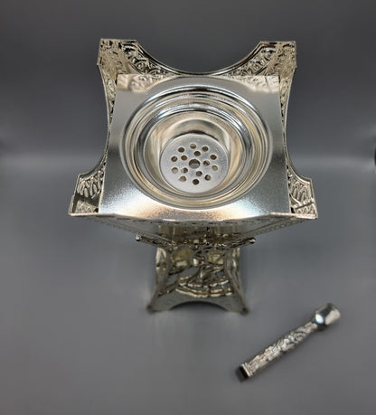 Encensoir en métal – 21x10 cm – Encens (woussoulan - thiouraye / bakhoor, cônes & résines) + pince